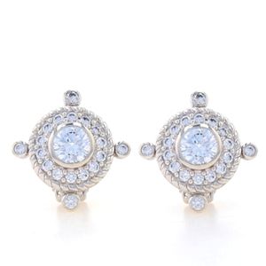 Judith Ripka | Halo CZ 925 Earrings